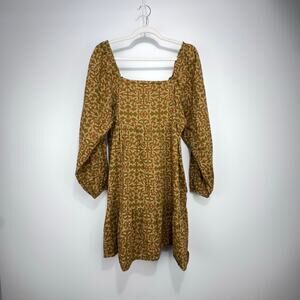 Universal Thread Dress Size L Boho Cottagecore Botanical Prairie Earthy